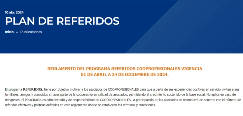 Página Web Cooprofesionales