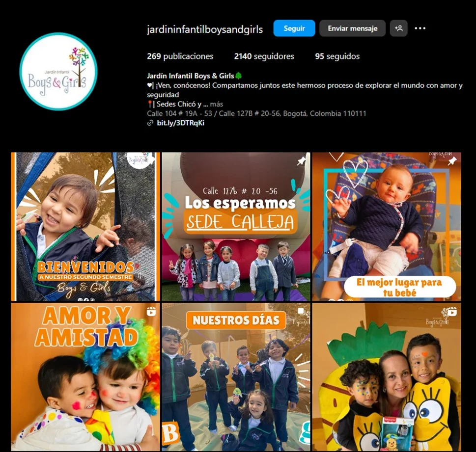 instagram para guarderias