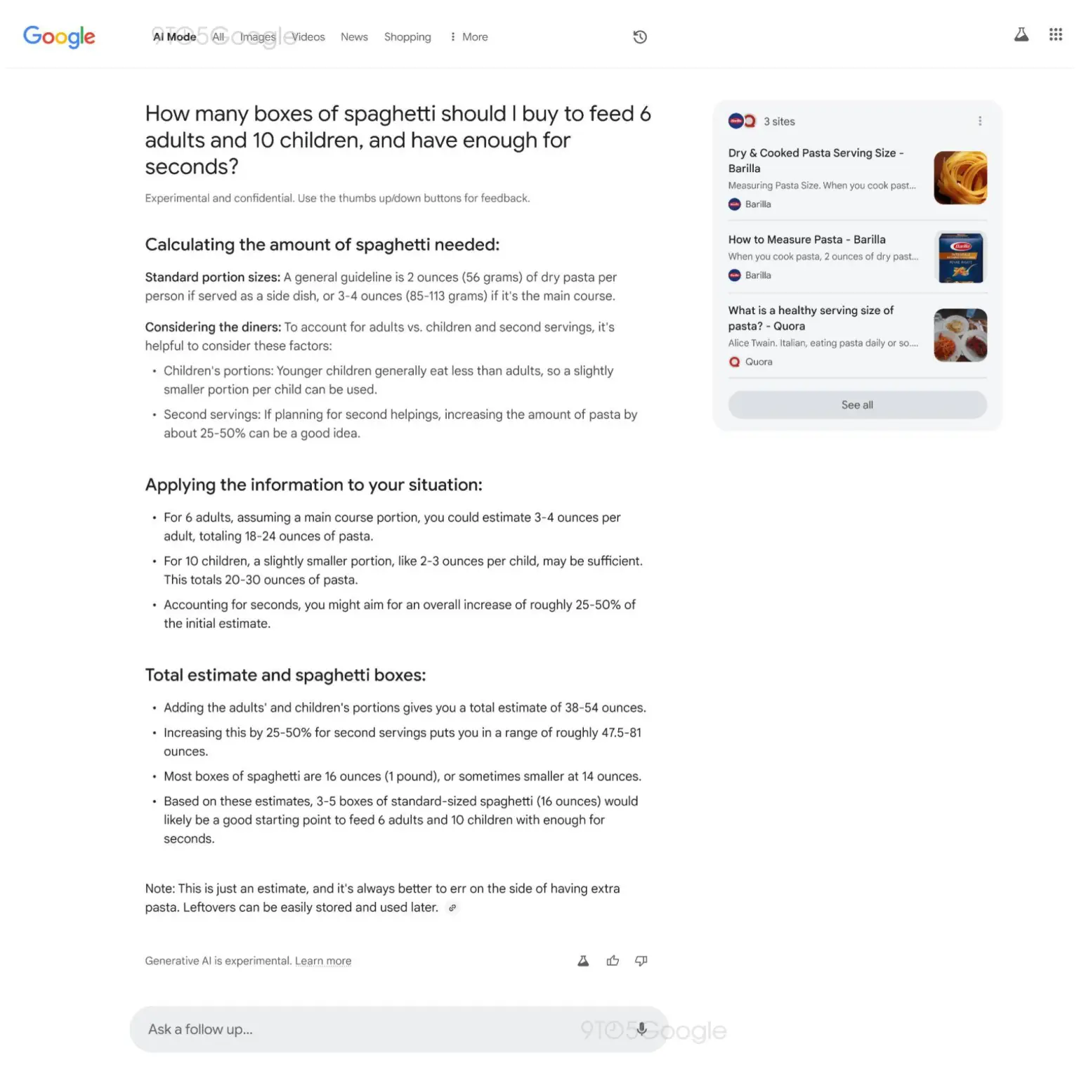 Google está probando su nuevo "Modo IA" en búsqueda