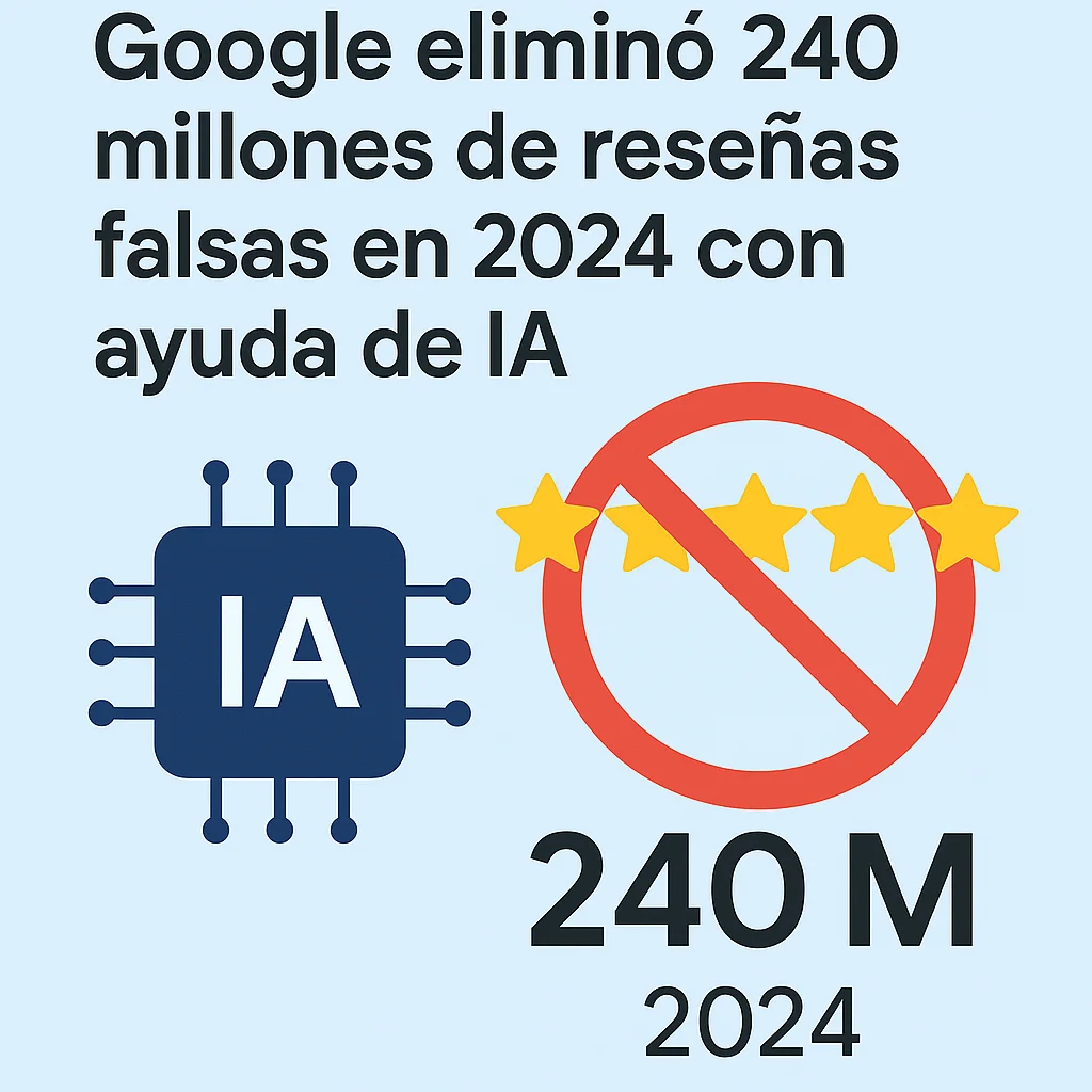 Google eliminó 240 millones de reseñas falsas en 2024