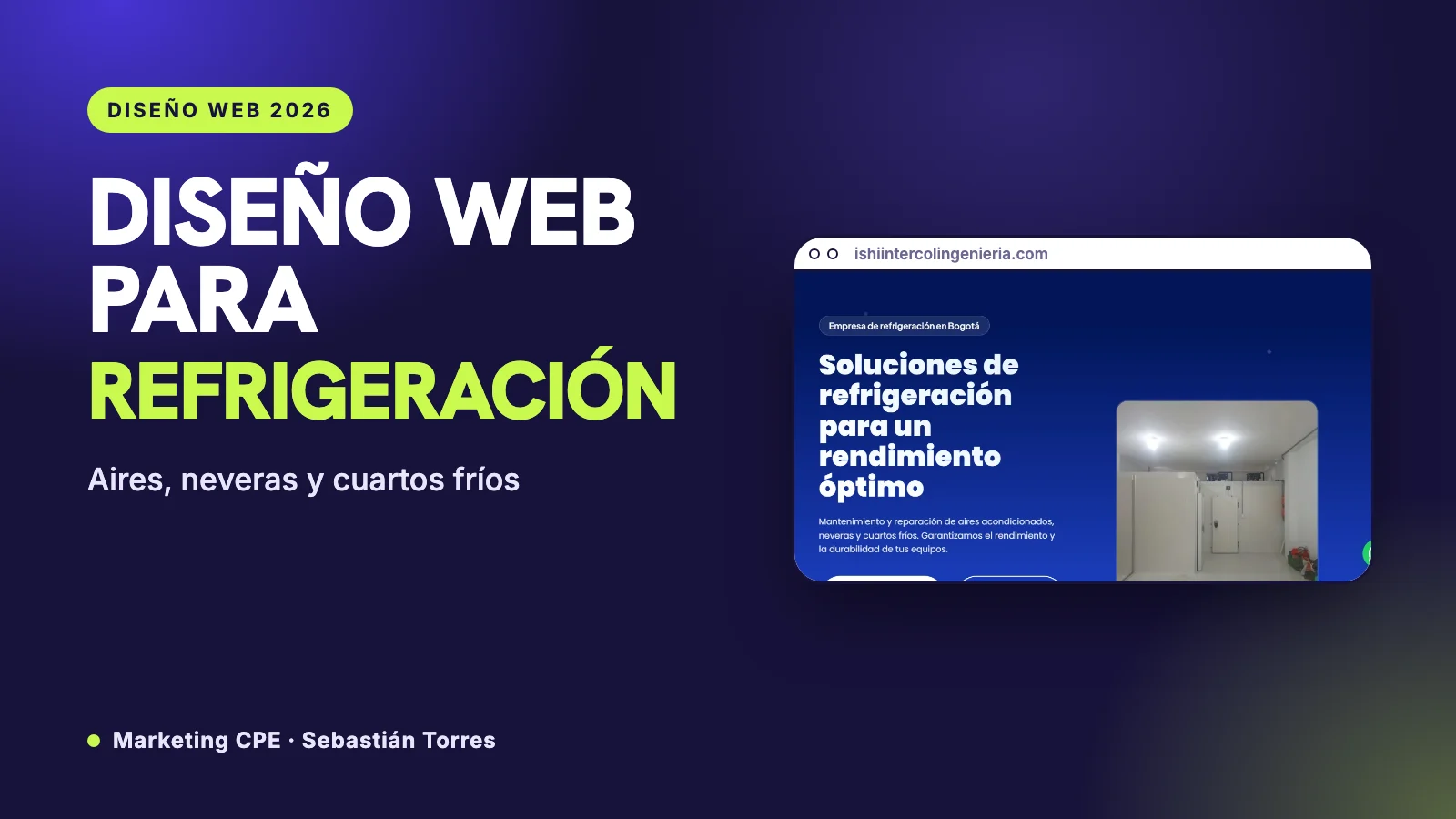Diseño web para empresas de refrigeración y aire acondicionado
