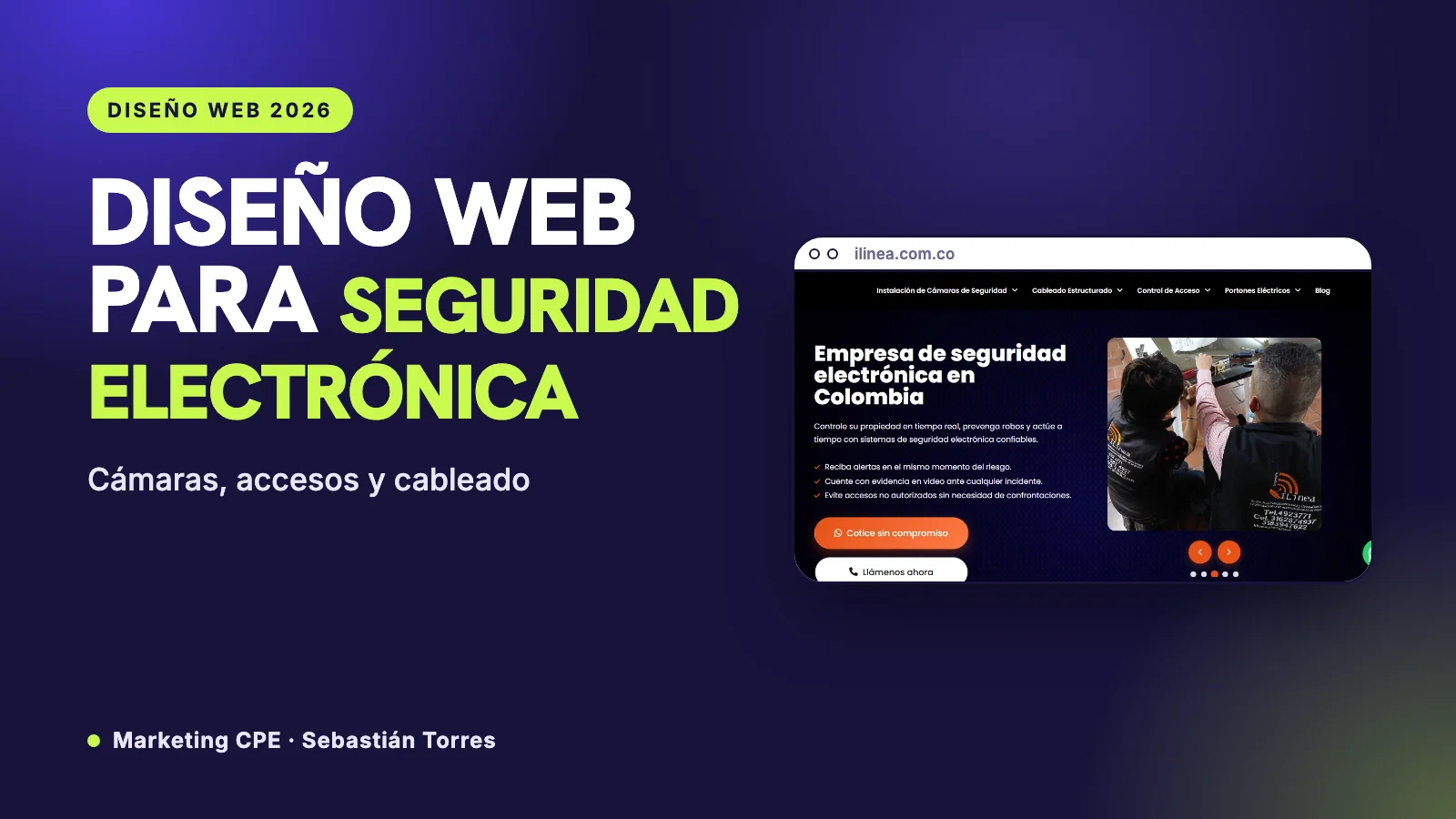 Diseño web para empresas de seguridad electrónica: vender tranquilidad, no cámaras