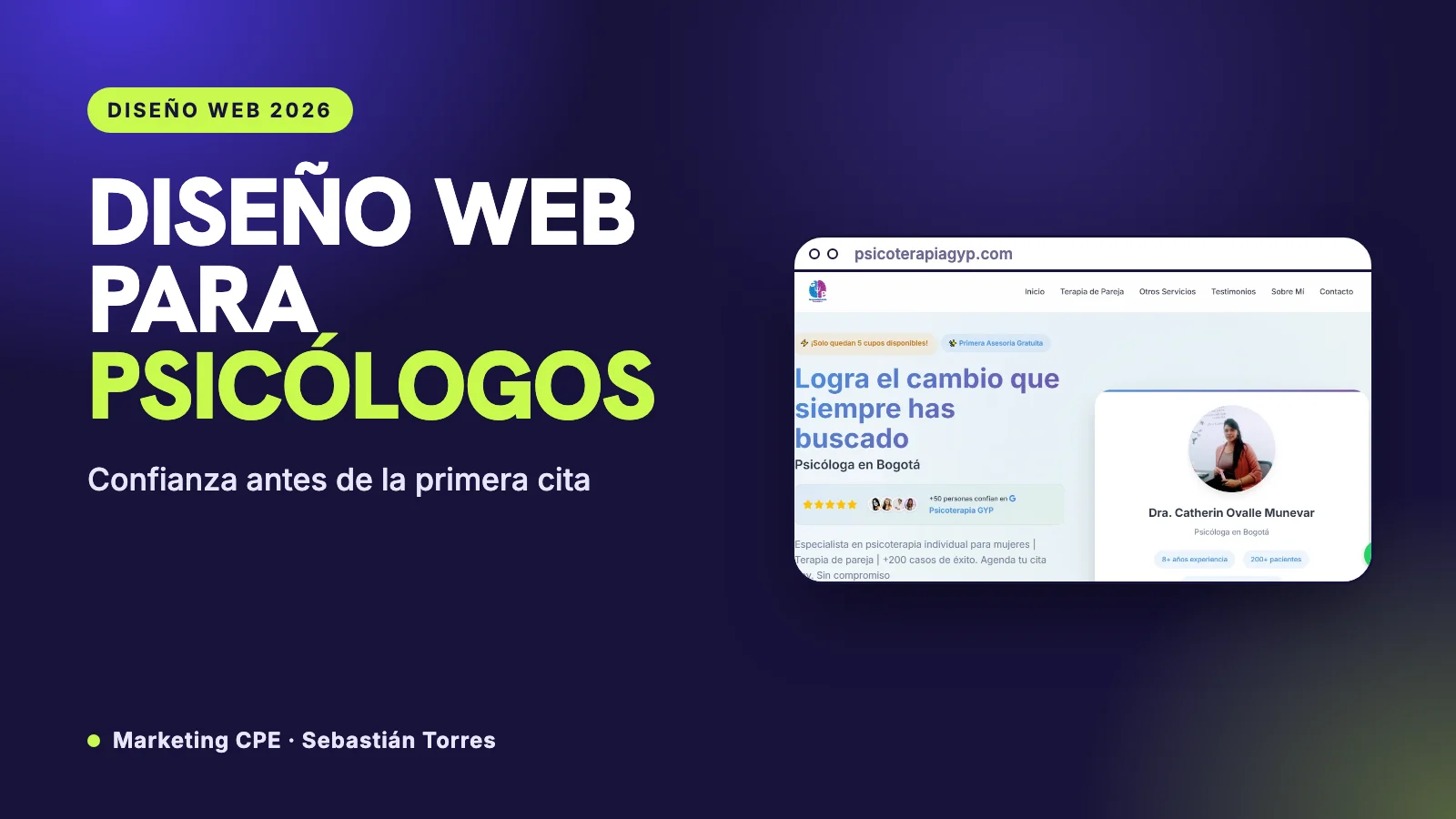 Diseño web para psicólogos: la página que ayuda a dar el primer paso