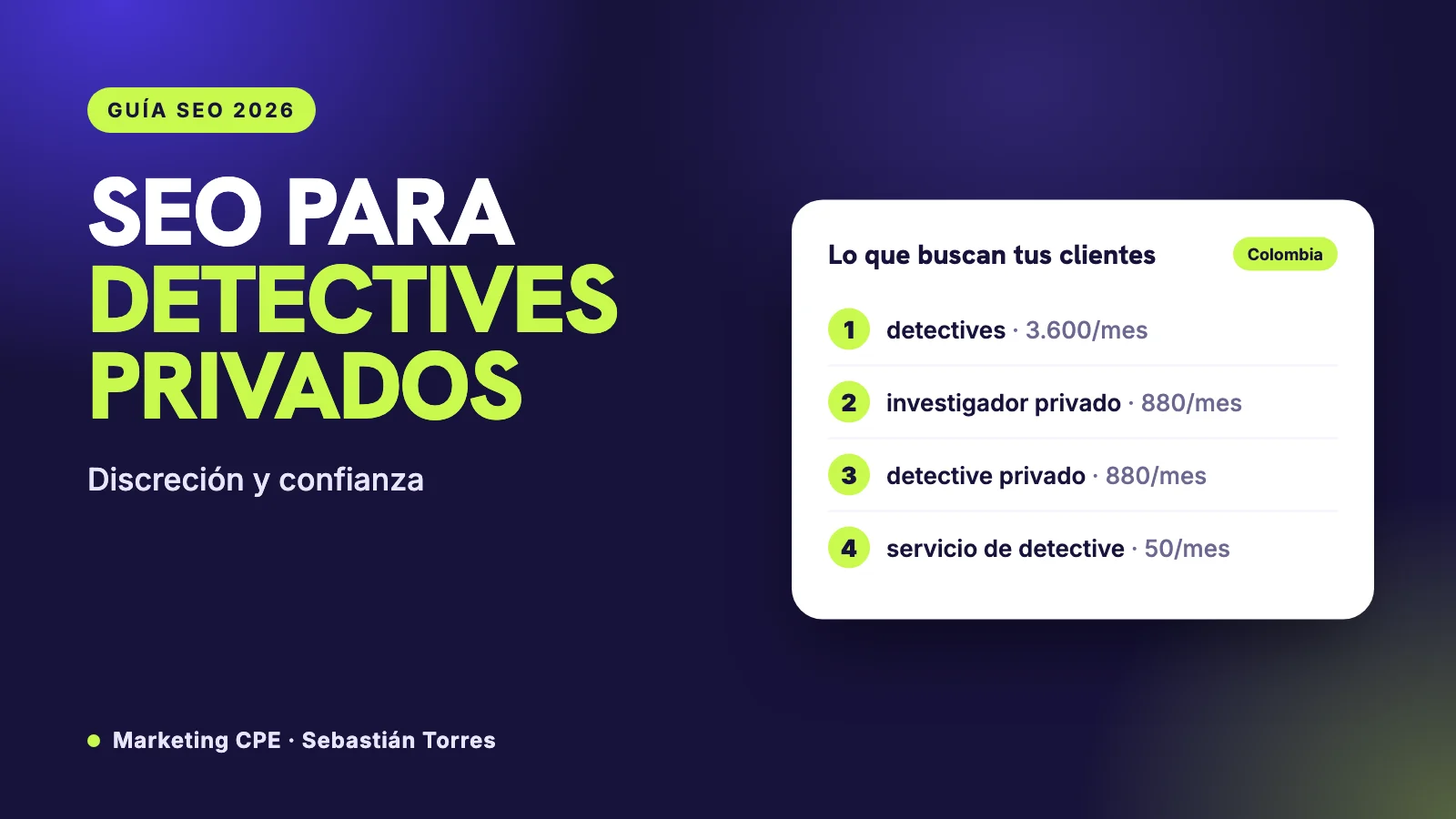 SEO para detectives privados: discreción, legalidad y confianza en una búsqueda delicada