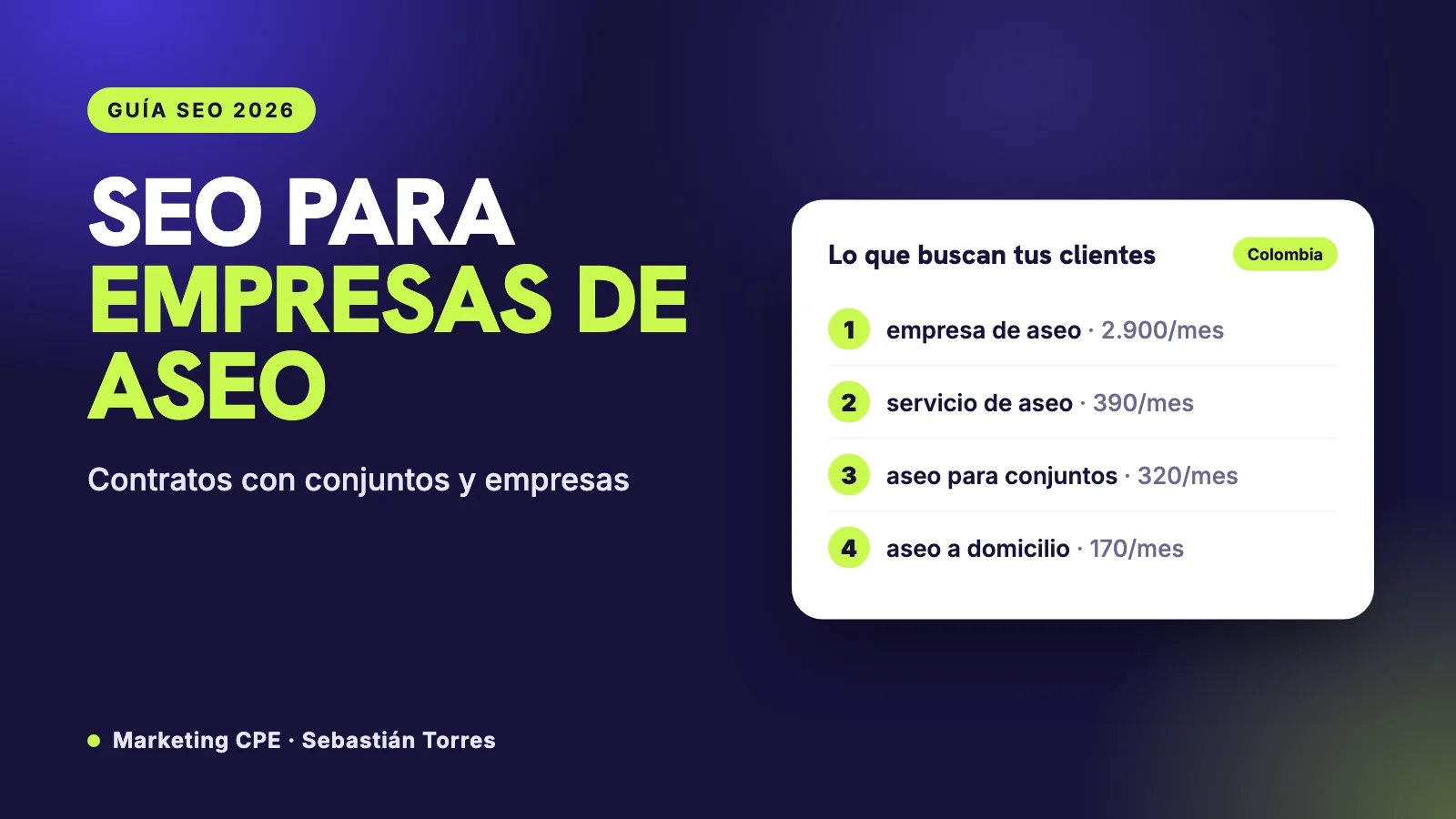 SEO para empresas de aseo: cómo conseguir contratos con conjuntos y empresas