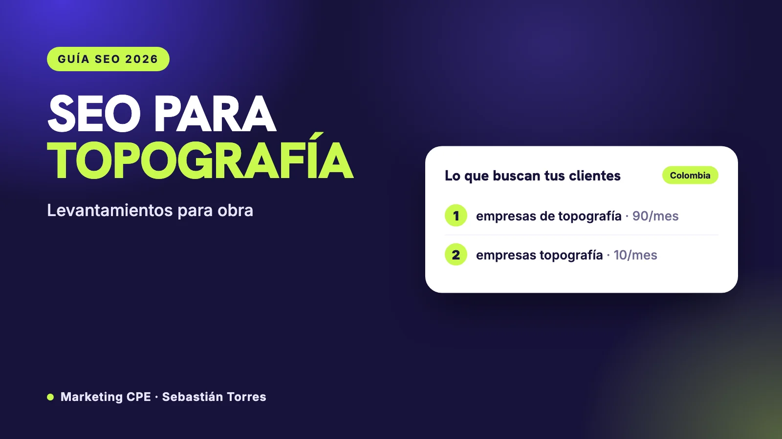 SEO para empresas de topografía: cuando casi nadie busca “empresa de topografía”