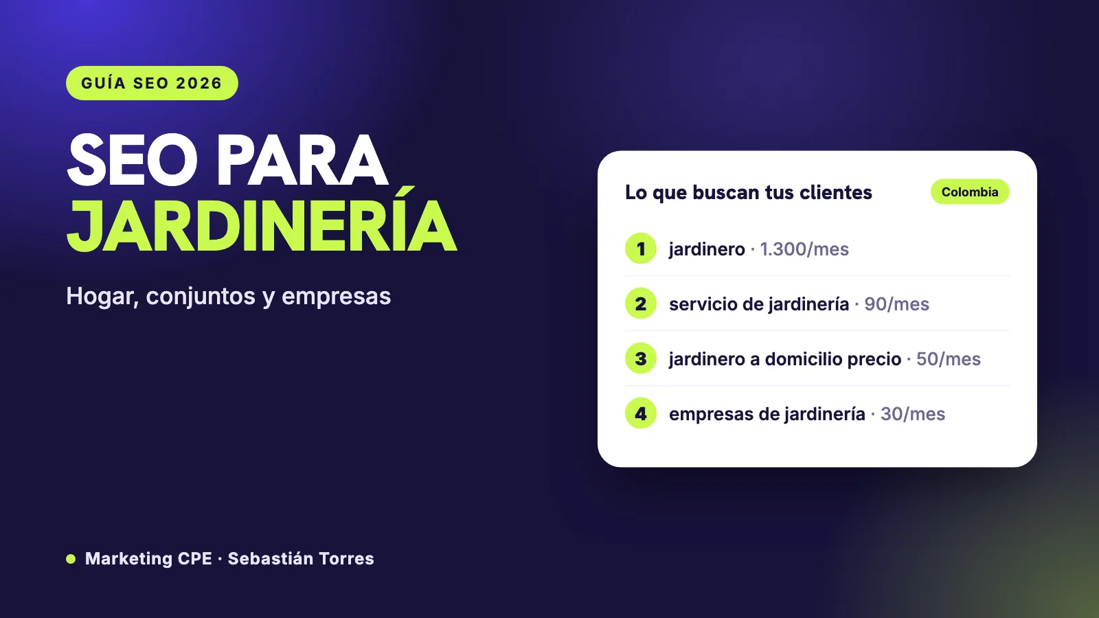 SEO para empresas de jardinería: del jardinero a domicilio a los contratos con conjuntos
