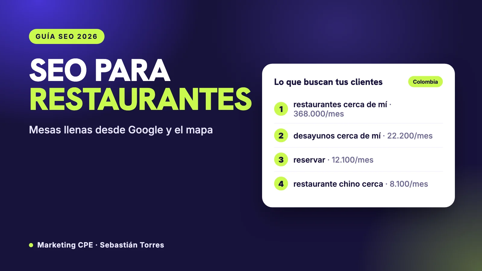 SEO para restaurantes: cómo llenar mesas desde Google en 2026