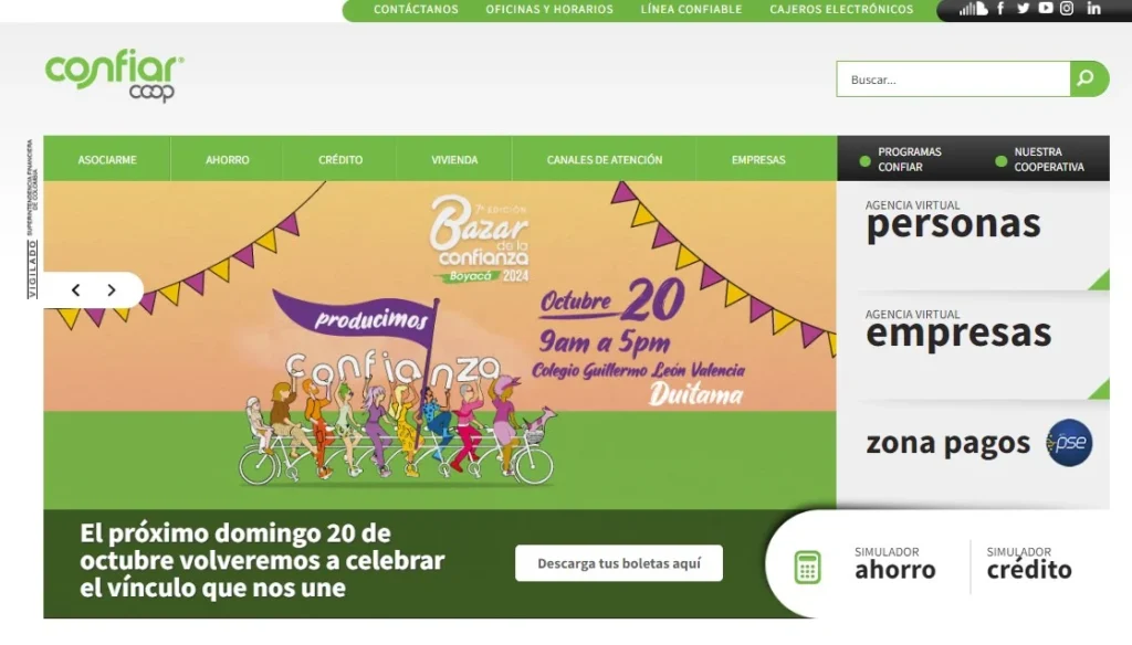 Página Web Confiar 