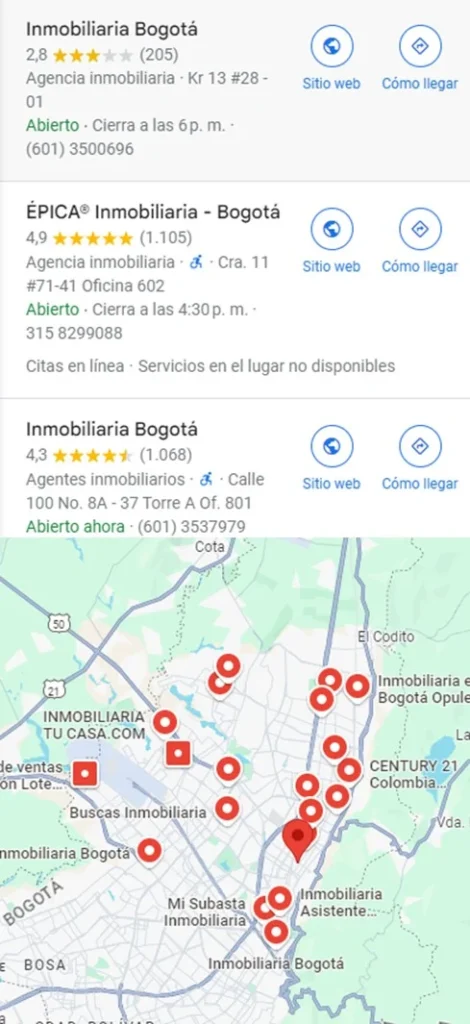 seo local para inmobiliaria