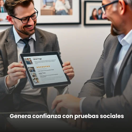 Genera confianza con pruebas sociales
