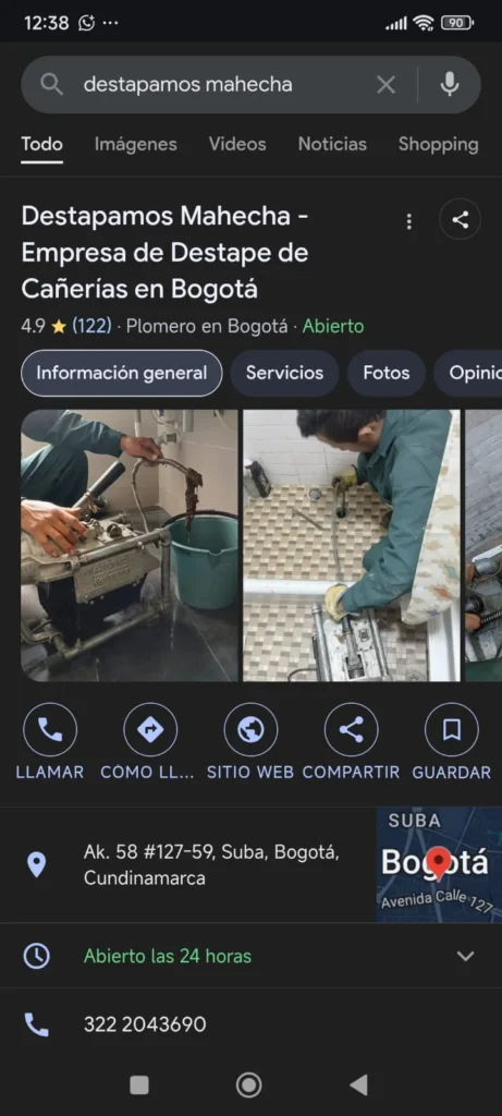 SEO LOCAL DE DESTAPAMOS MAHECHA